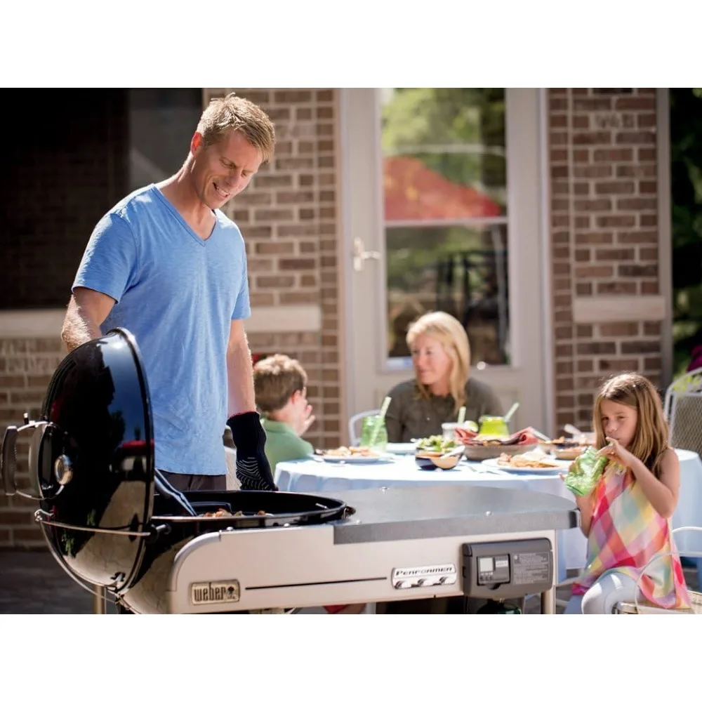 

Charcoal Grill, Deluxe Charcoal Grills, 22-Inch, Touch-N-Go Gas Ignition System, Black, BBQ Grills