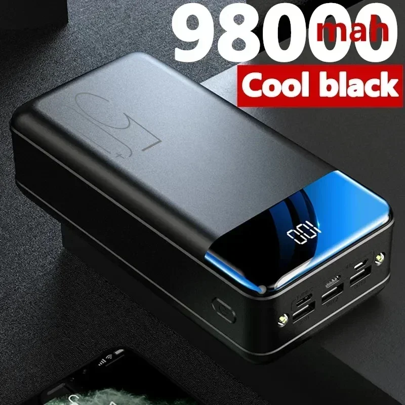 2024 보조배터리 대용량 모바일 전원, 범용 고속 충전, 100000mAh, 9800mAh, 5.2V1A, 인기 판매