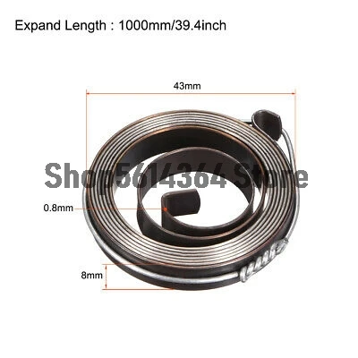 Drill Press Spring Quill Feed Return Coil Spring Assembly 1000mm 41x8x0.8mm 1pc