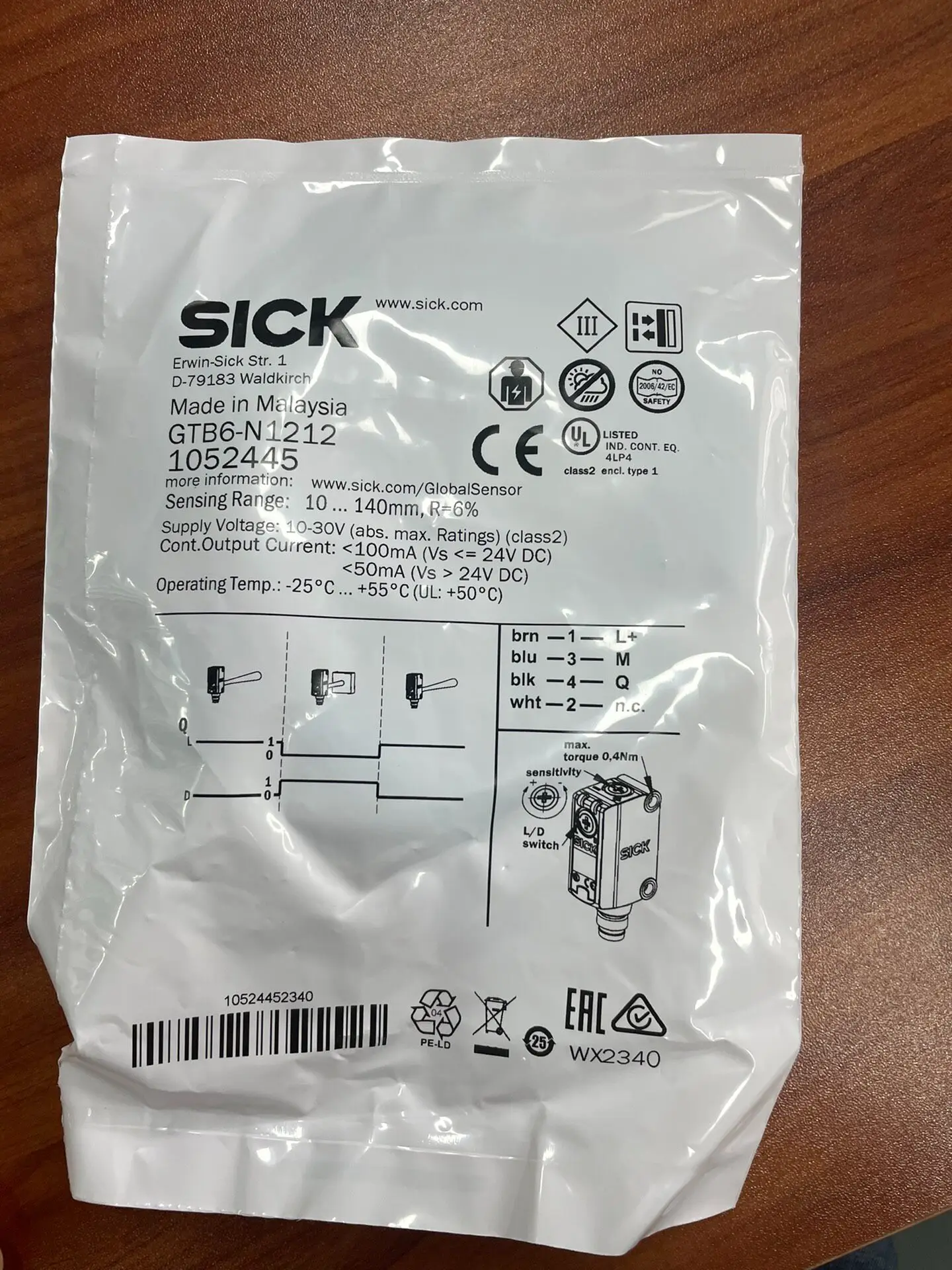 Sick slow reflection optoelectronics, GTB6-N1212, a large number of spot,