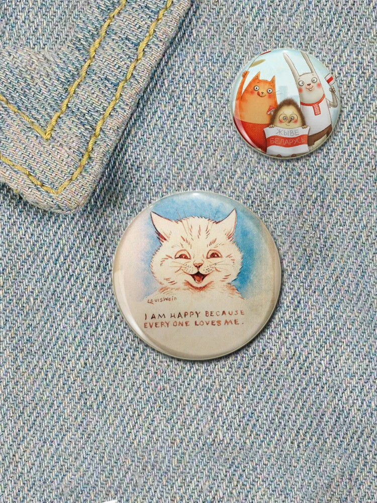 33/44/58mm Cavetown Funny Cute Cartoon Anime Brooch Pins Round Tinplate Badge for Clothes Backpack Hat Jewelry Accessorie Gift