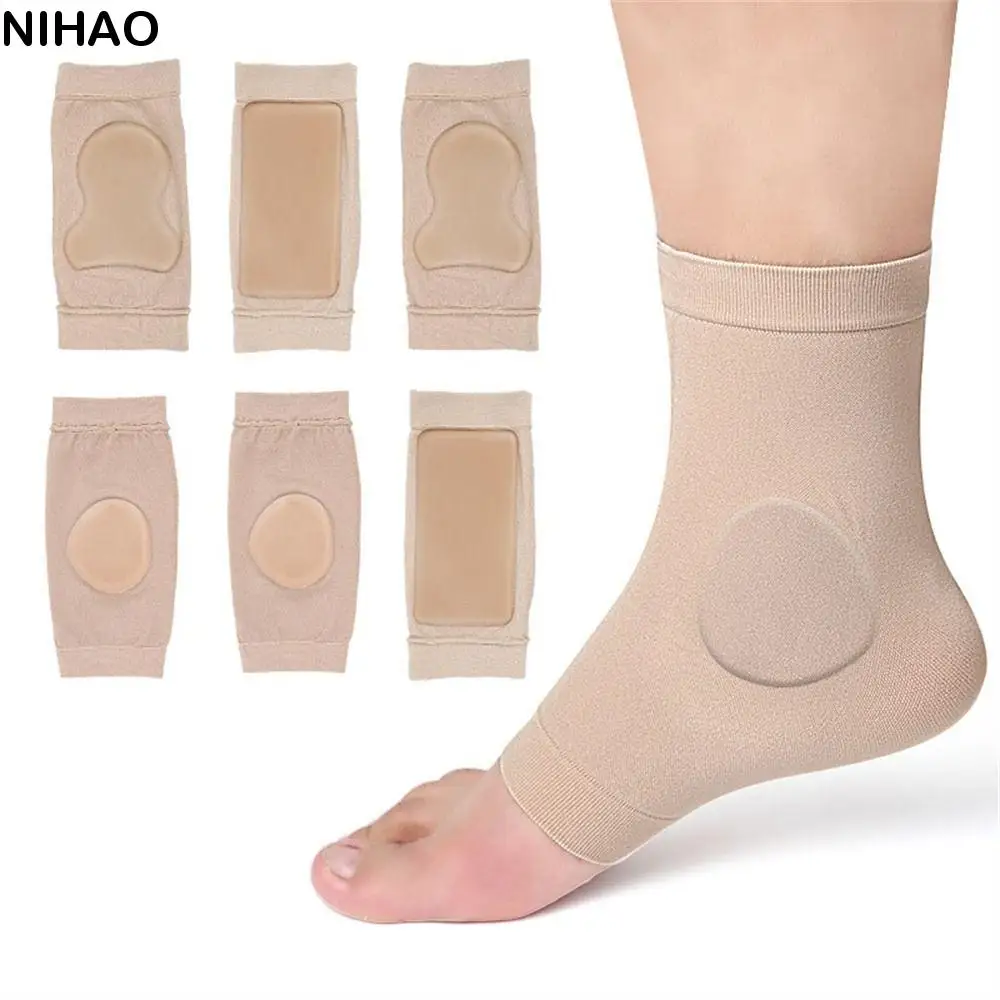 

Invisible Gel Heel Pads Silicone Socks Foot Massage Heel Protective Sock Heel Cushion Elastic Ankle Support Boots Skates