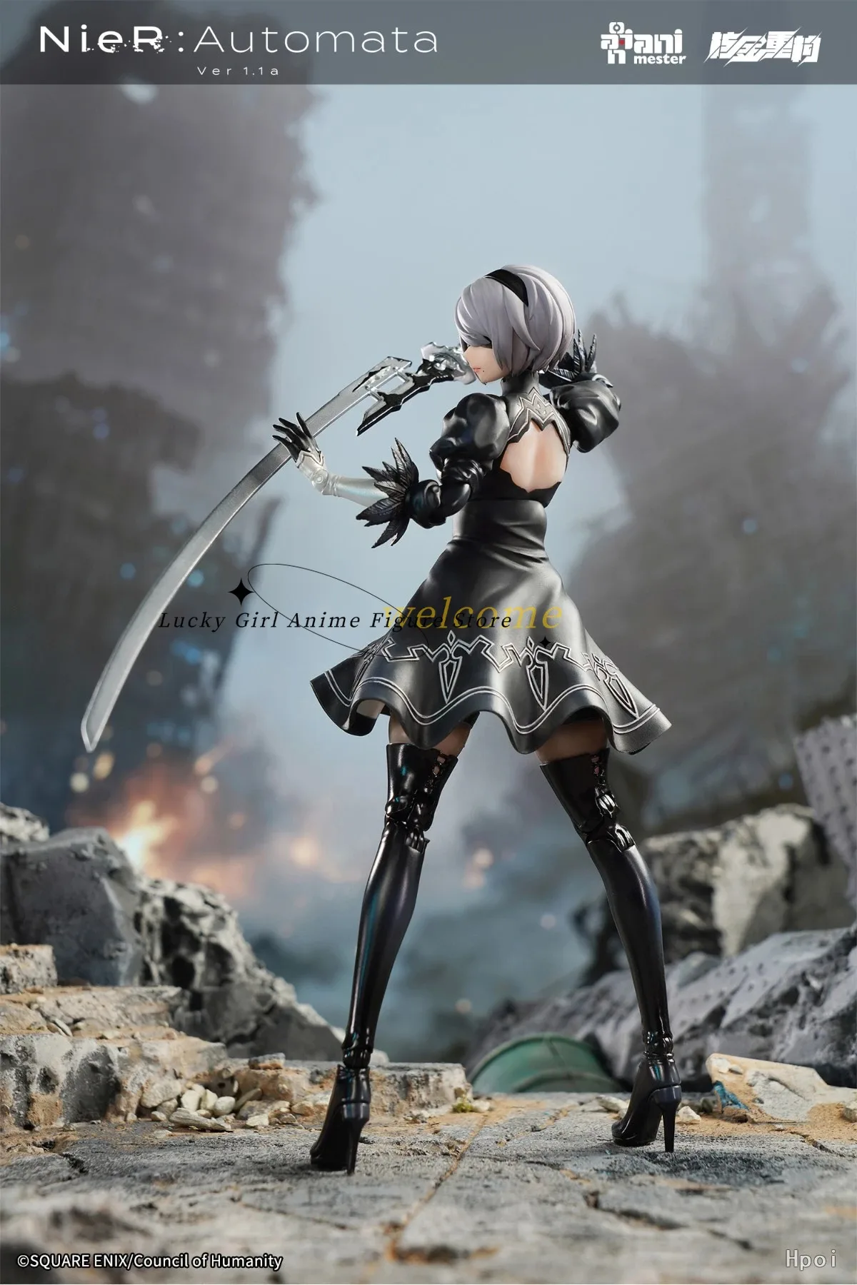 In Stock Original AniMester NieR YoRHa No.2 Type B 2B 1/9 Figure Game Gift Toys Doll Assembly Movable Model view 2