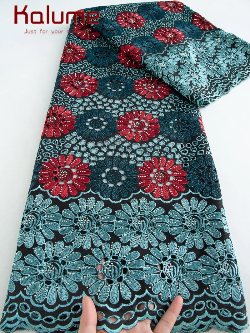 

Африканская кружевная ткань Kalume 2025, высококачественная швейцарская вуаль, кружевная ткань, нигерийская сухая кружевная ткань с камнями для свадьбы F4488