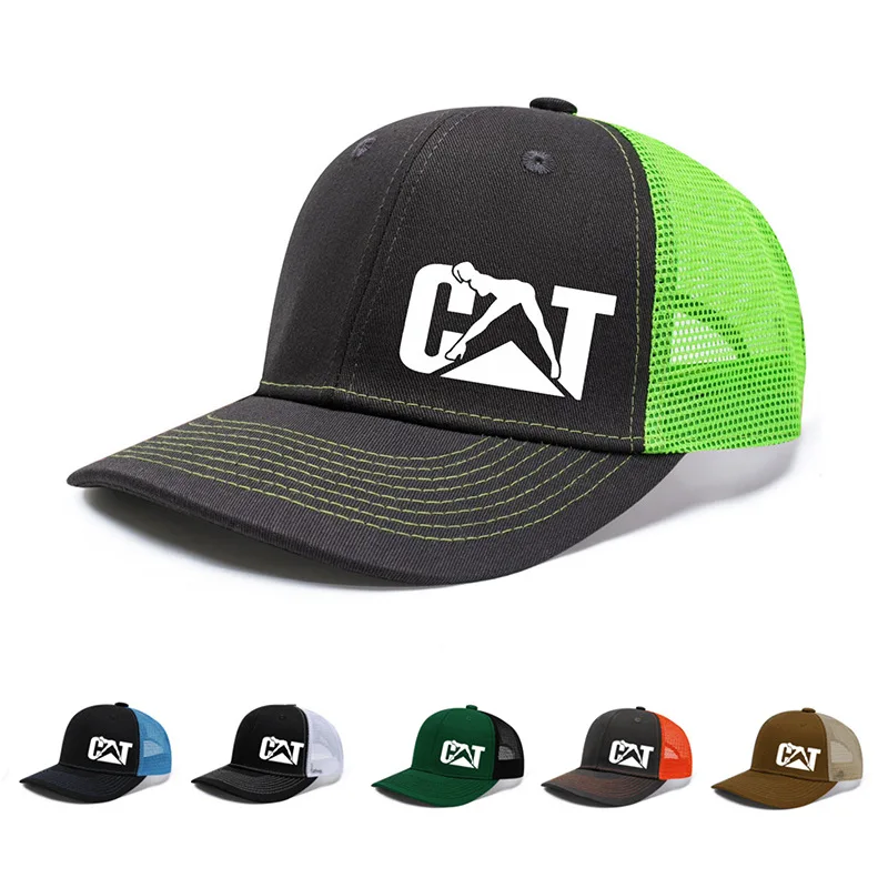 Nova moda verão malha chapéu richardson 112 caminhão boné impressão padrão micro-curvo motorista chapéus masculino guarda-sol pesca bonés de beisebol