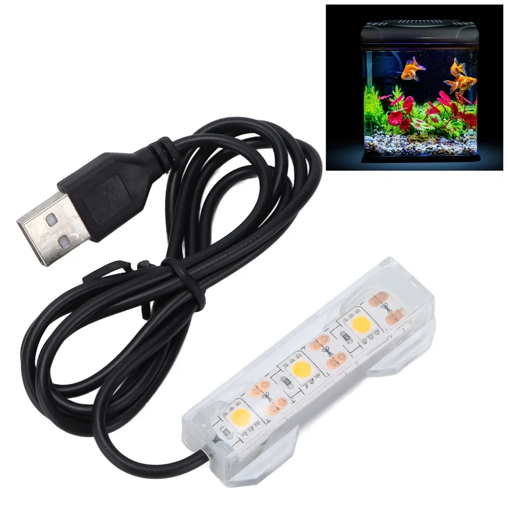 Decorative Lighting USB Aquarium Light Multicolor Plastic Aquarium LED Light LED Submersible Underwater Fish LED Lamp Aquarium