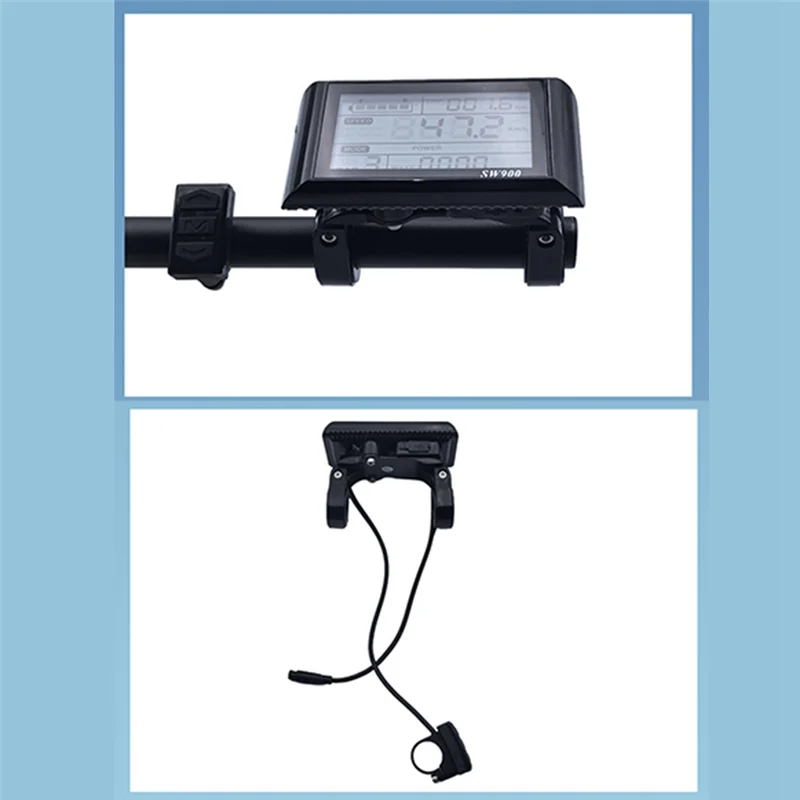 24V-60V SW900 6Pin Display Waterproof Connector Modification Part Electric Bike LCD Display Meter For Electric Scooter