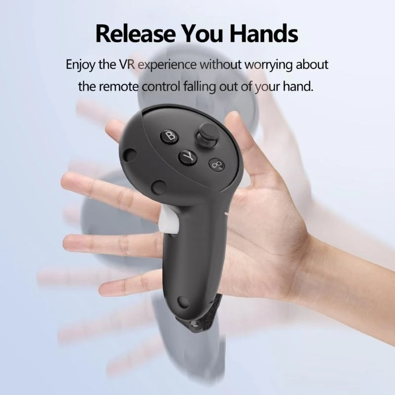 Silicone Protective Sleeve for Quest3/Quest3S Controller Grip Comfort and Durability Handle Cover Prevents Damage H8WD