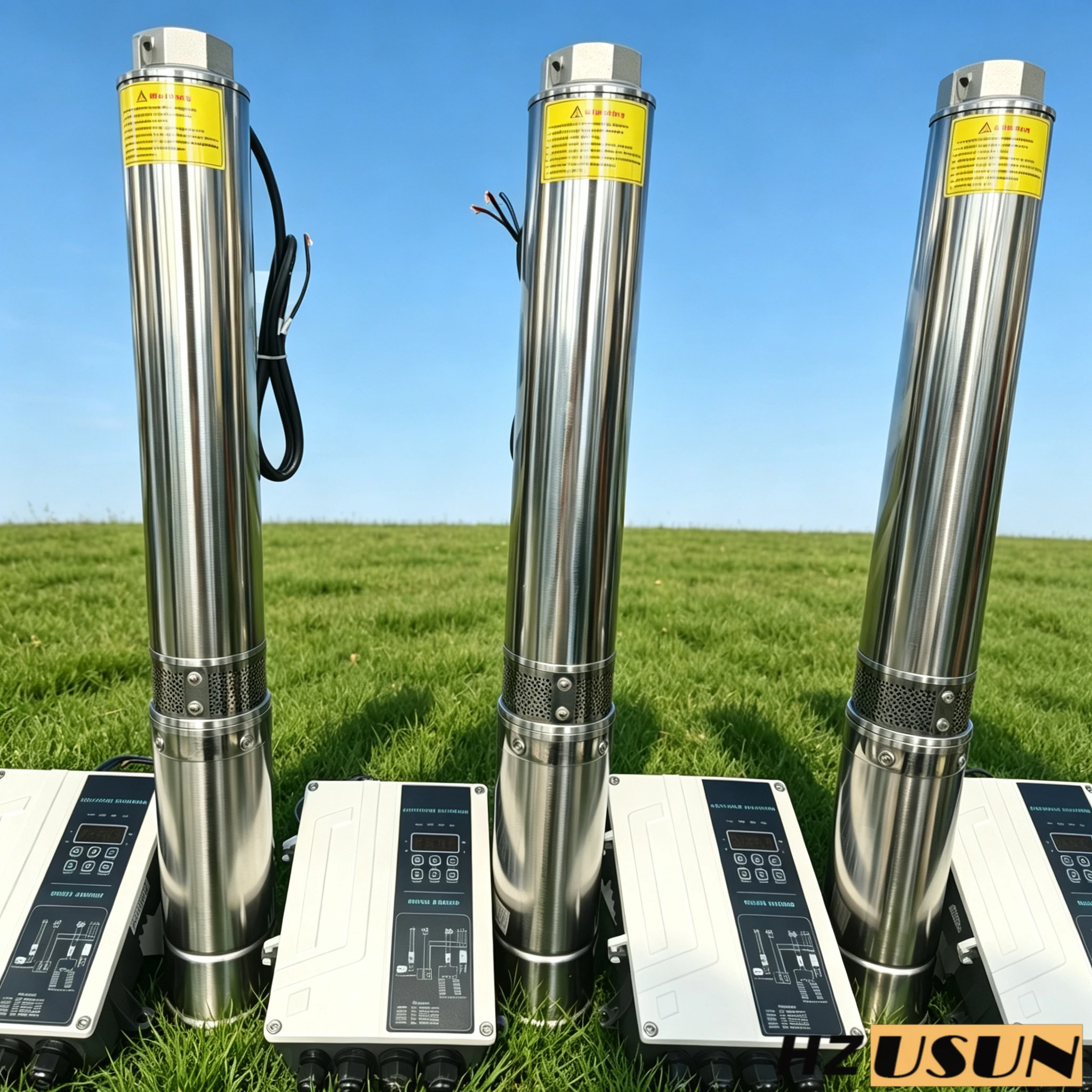 4HP 20 M3/H Solar Electric Hybrid Submersible Shallow Well Water Pump for Agricultural Irrigation 2'' DC AC High Volume Pump