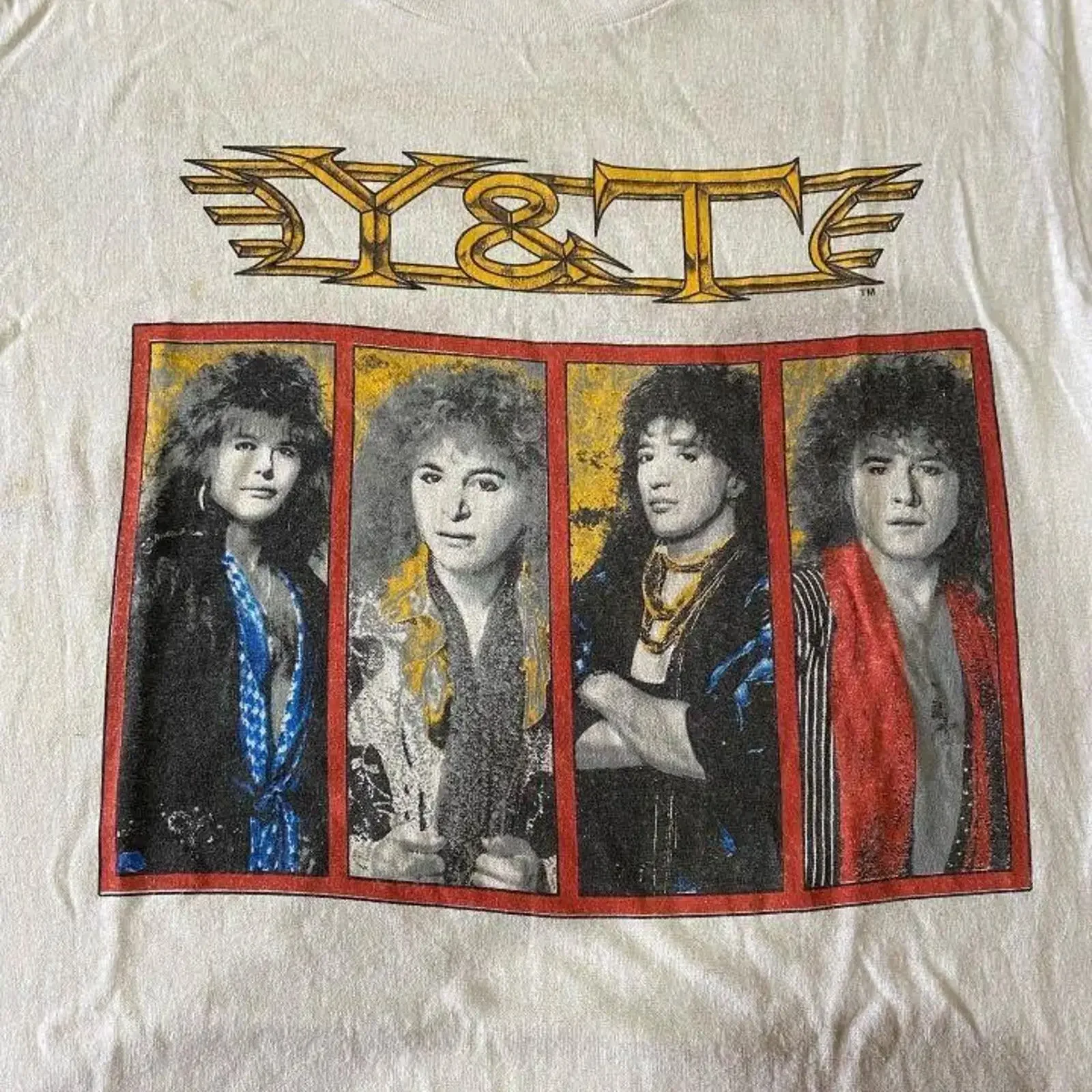 Y T Band regalo per tifosi shirt bianca cotone tutte le taglie unisex 2HRC28 vintage Washed Breathable Stylish