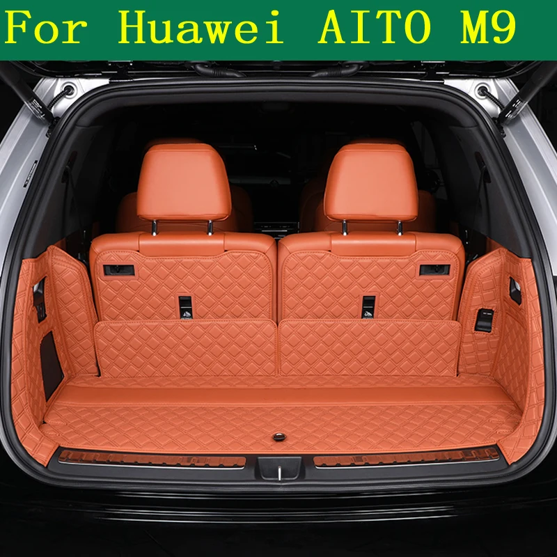 

For AITO M9 6 Seats 2024 Car Rear Trunk Mat Boot Liner Tray Car Rear Trunk Cargo Mat Protective Pad Accessories Cover