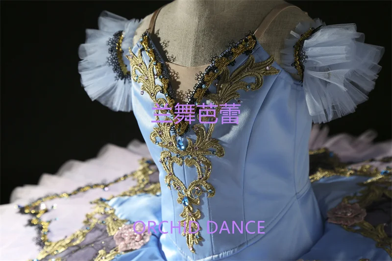 Creative Design High Quality Professional Custom Size Classical Adult Girls Pink Sky Blue Bird Ballet Tutu Costumes