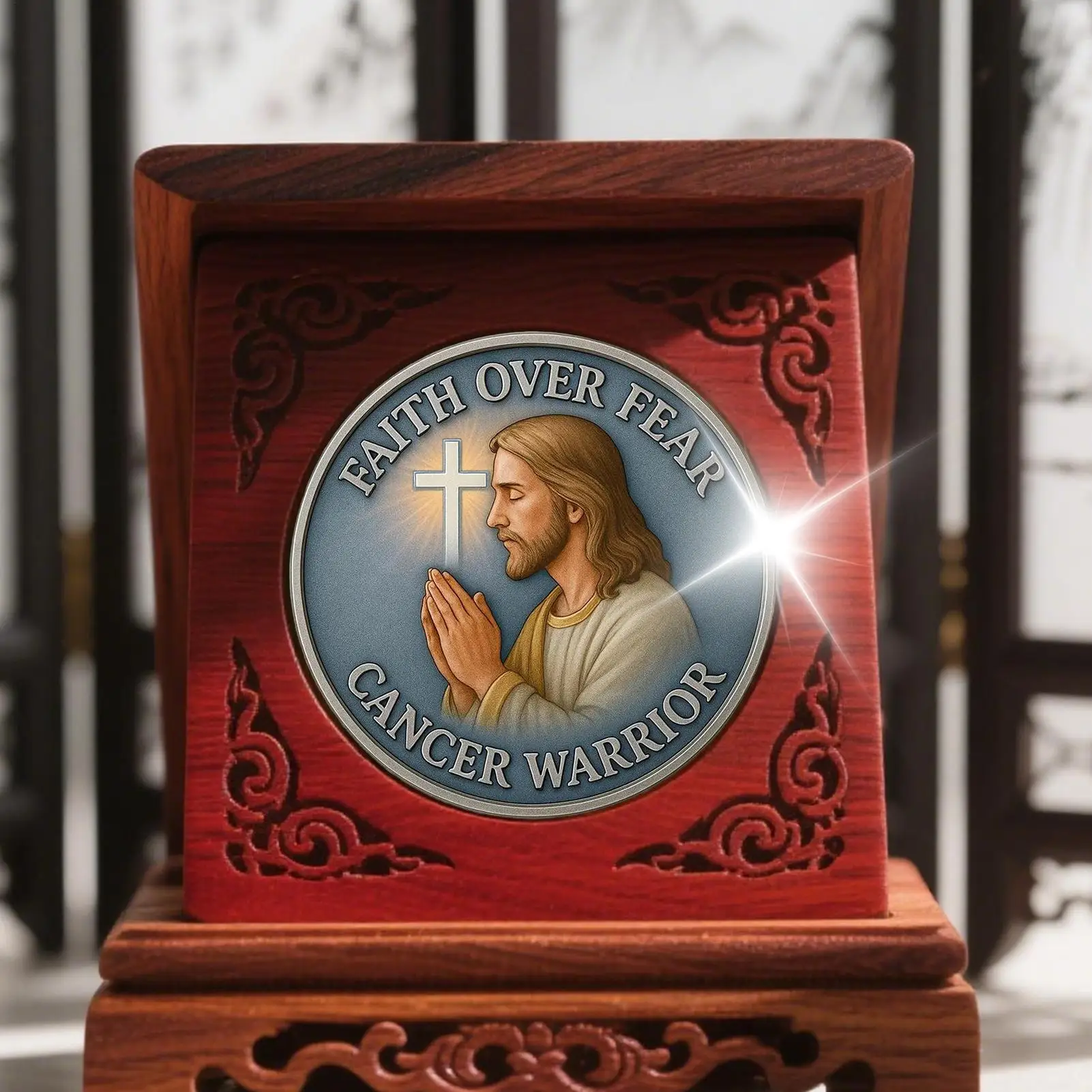 Warrior Prayer Collectible Coin Christian Bible Verses Theme Coin Good Luck Religious Gift Collectors Artistic Keepsake Ornament