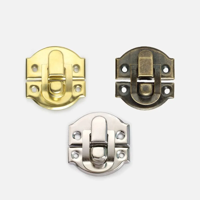 

50 шт., антикварная защелка для шкатулки для драгоценностей, деревянная защелка, тумблер, застежка с винтами, кожаный чехол, защелка для винной коробки, аксессуары для фурнитуры