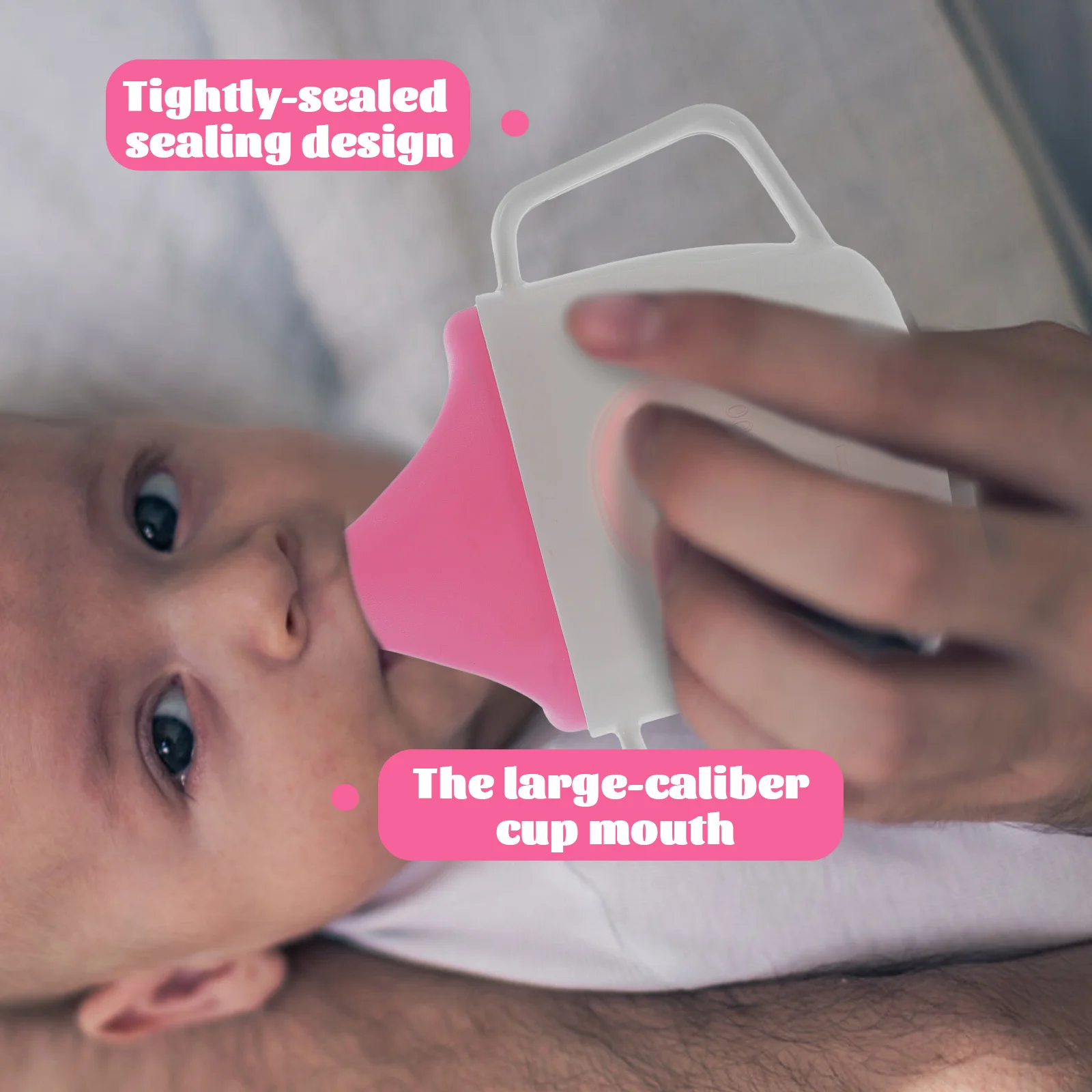 

Baby Water Cup Duckbill Trainer Large Mouth Easy Clean Ergonomic Handle Leakproof Toddler Sippy Cup Water Storage Container