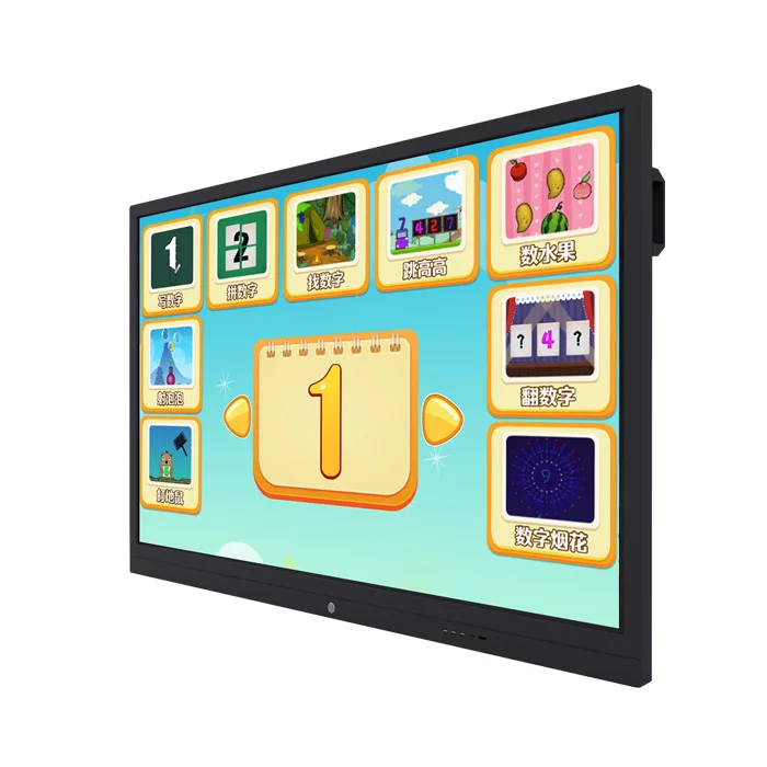 

75" Smart Interactive Whiteboard - Dual OS IR Touch Screen with 4G/WiFi, Android+Windows Kiosk for Digital Classrooms