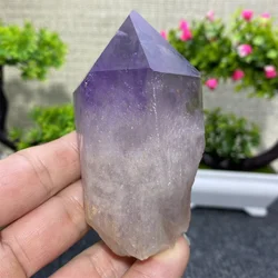 Natural Amethyst Sceptre Crystal Healing Stone Mineral Specimen Point Original Quartz Gemstone Energy Power Home Decoration Gift