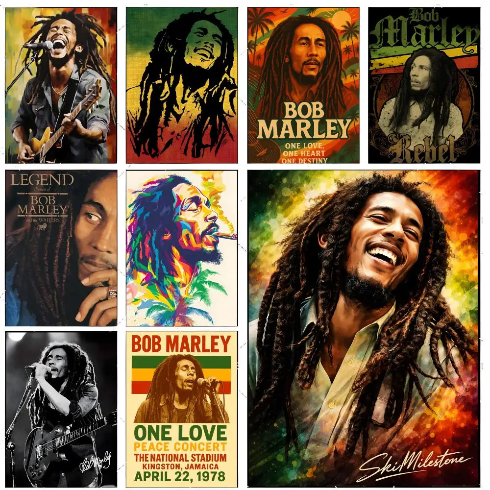 reggae legend B-Bob Marley Poster Premium Decor Art & Gift for Household Lounge Home Ornaments