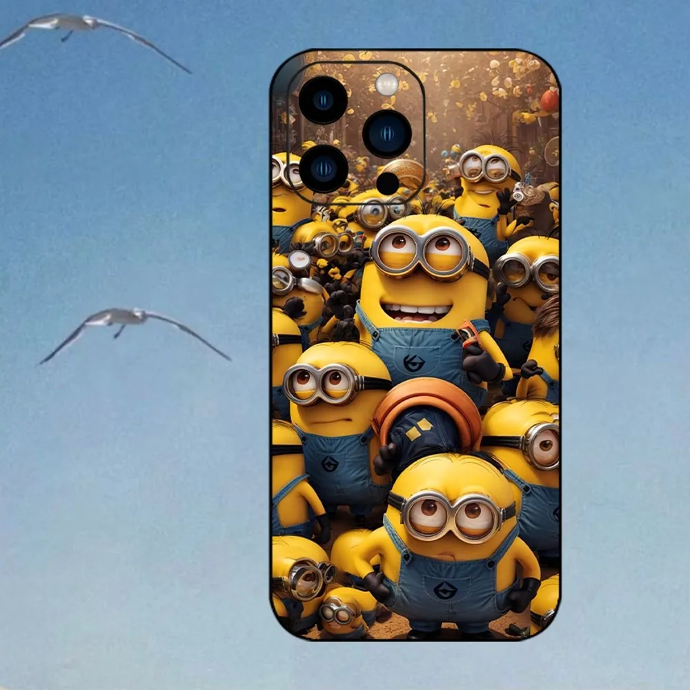 Cute-M-Minionss-Cartoon Phone Case For iPhone 15 14 13 12 Mini 11 Pro Max X XR XS 8 SE Plus Cover