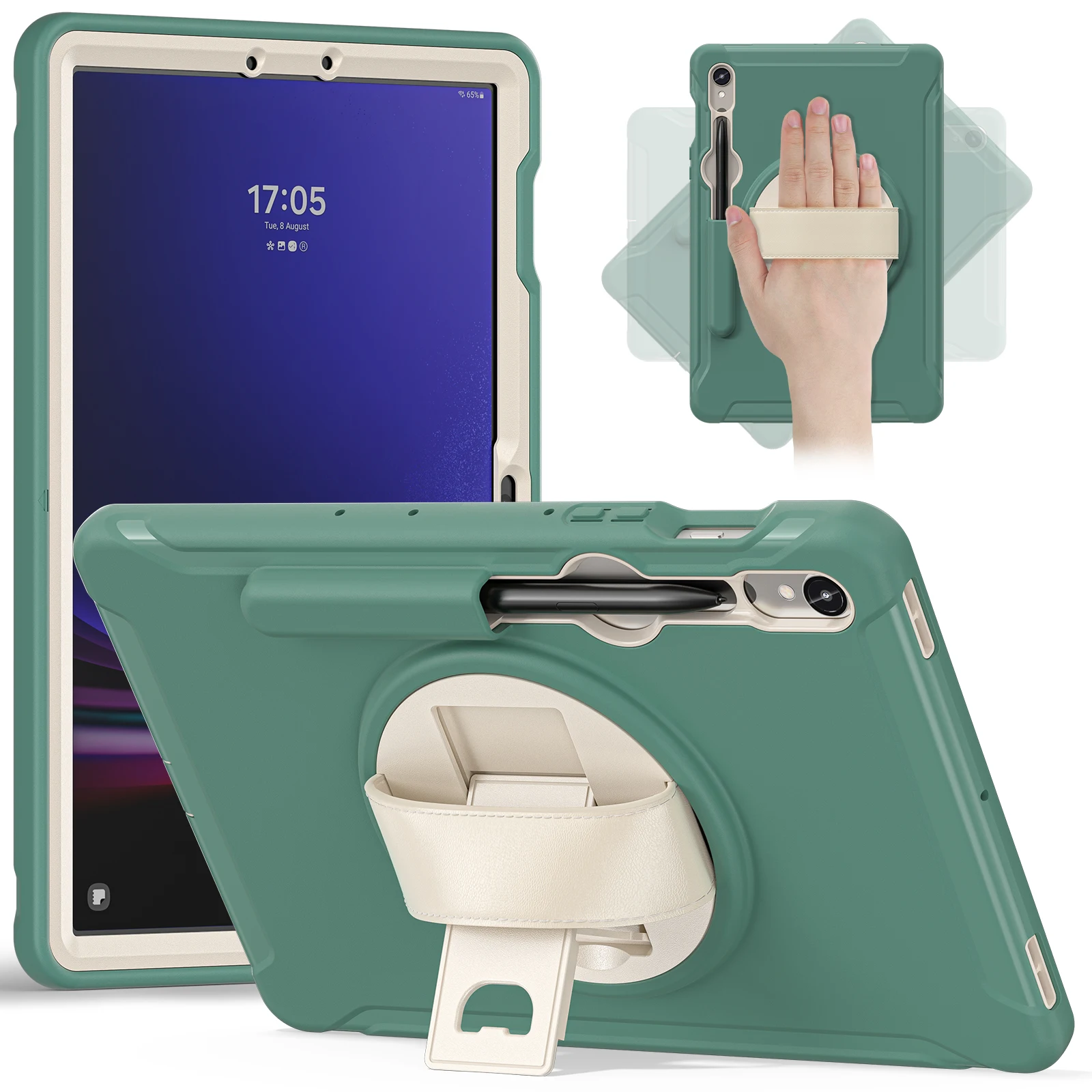 

Stand Case Universal For Samsung Tab S10 S9 FE S8 S7 SM-X520 X526B X710 X716B X510 X516B X700 X706B T870 T875 T876B Hybrid Cover