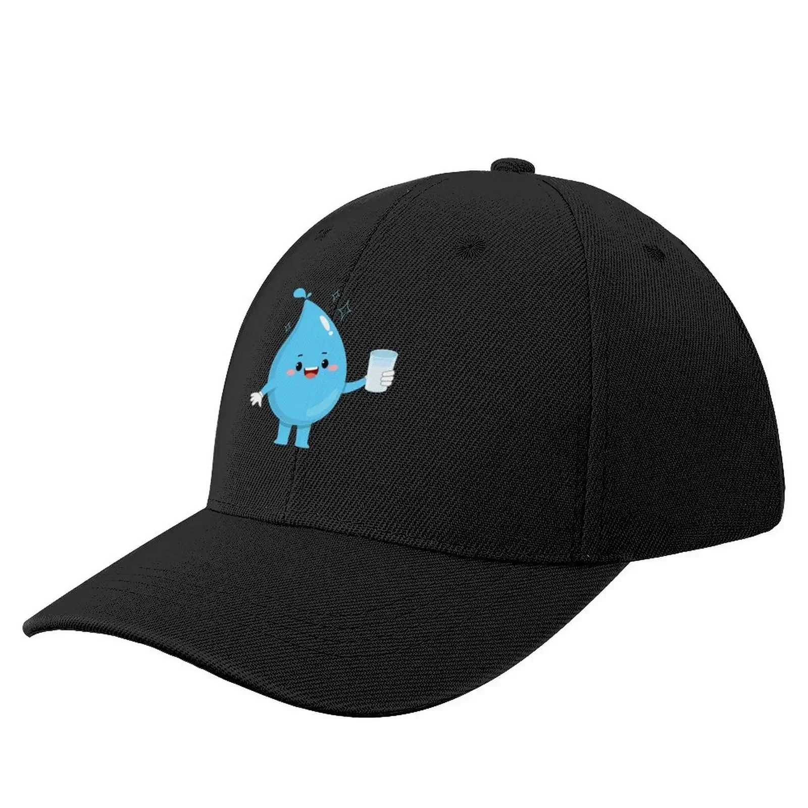 water drop cartoon with glass of water Baseball Cap party Hat Horse Hat Fishing cap Luxury Brand Men's Hats Women's