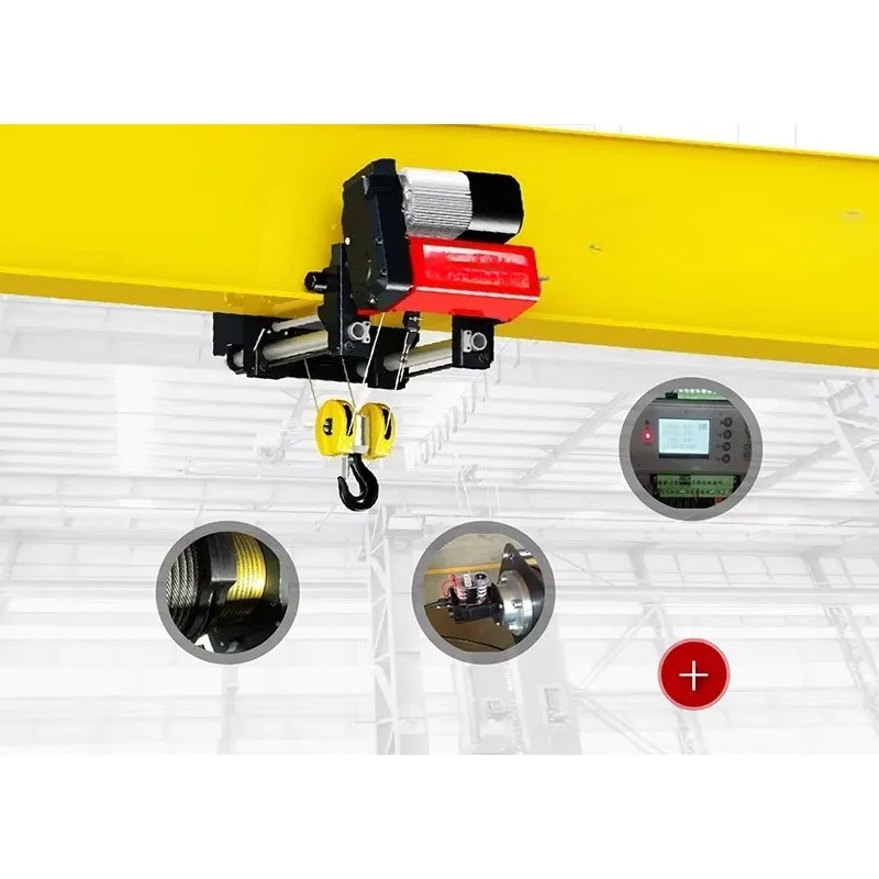European Style Low Headroom Wire Rope Hoist 5 Ton Stable Electric Lifting Gear For Industrial Heavy Goods Handling