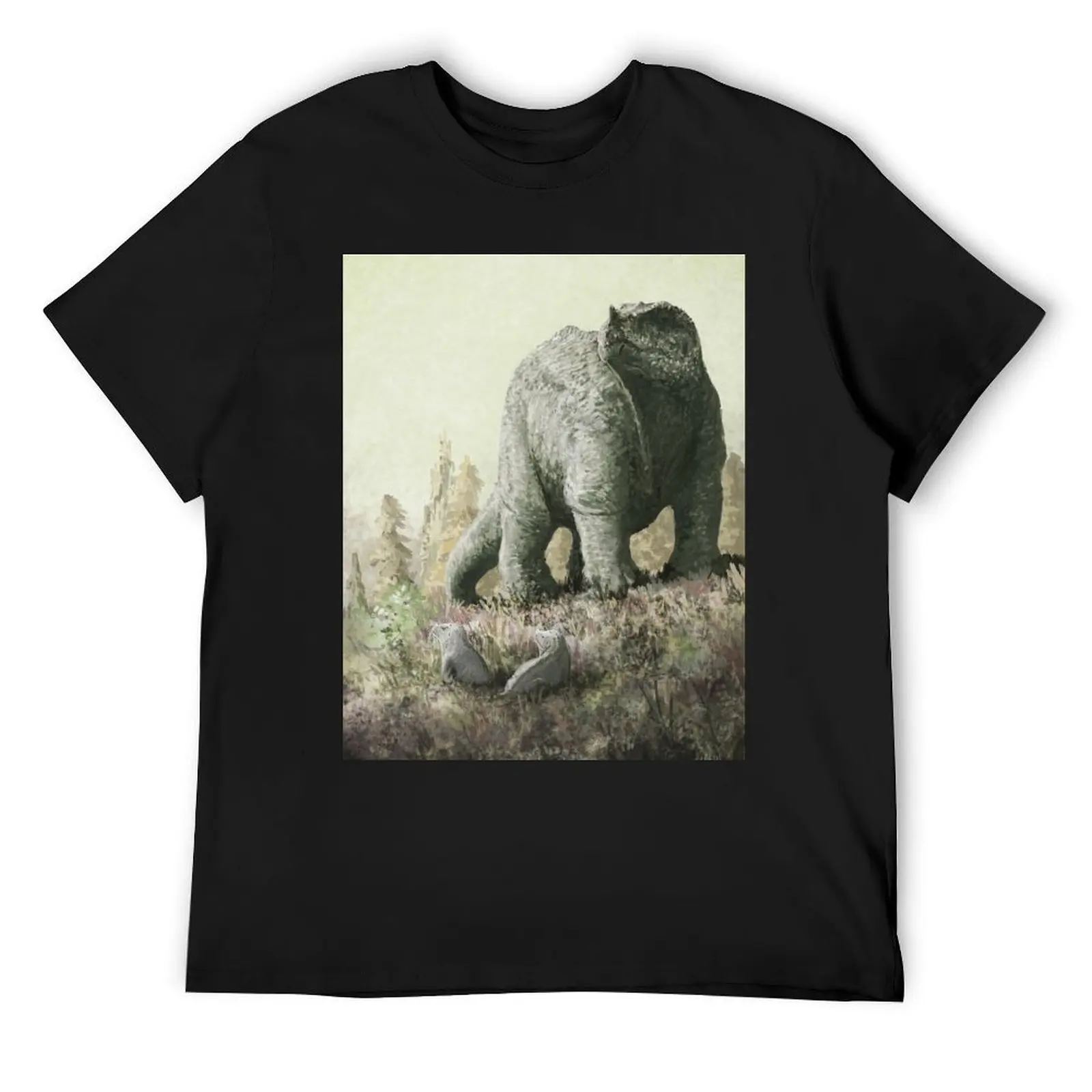 Old-timey Iguanodon, with old-timey iguanodontlets T-Shirt graphic t shirts new edition aesthetic clothes mens plain t shirts