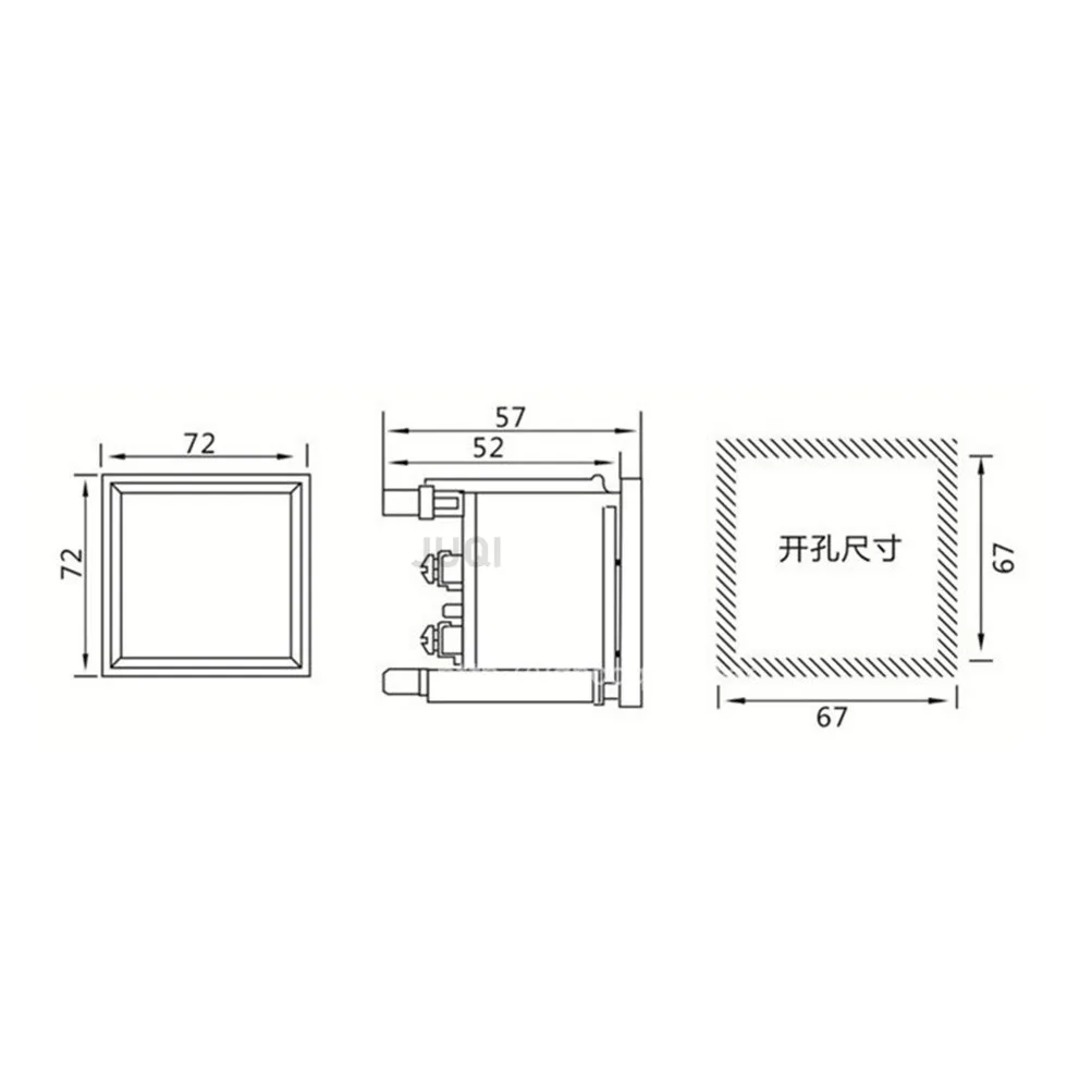 NEW  Pointer type instrument DC opening meter SQ-72-100% 10V 4-20mA 100% percentage meter ammeter voltmeter