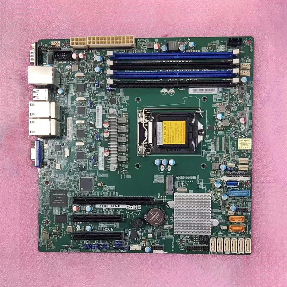 For Supermicro Motherboard v6/v5 7th/6th Gen E3-1200 X11SSH-LN4F