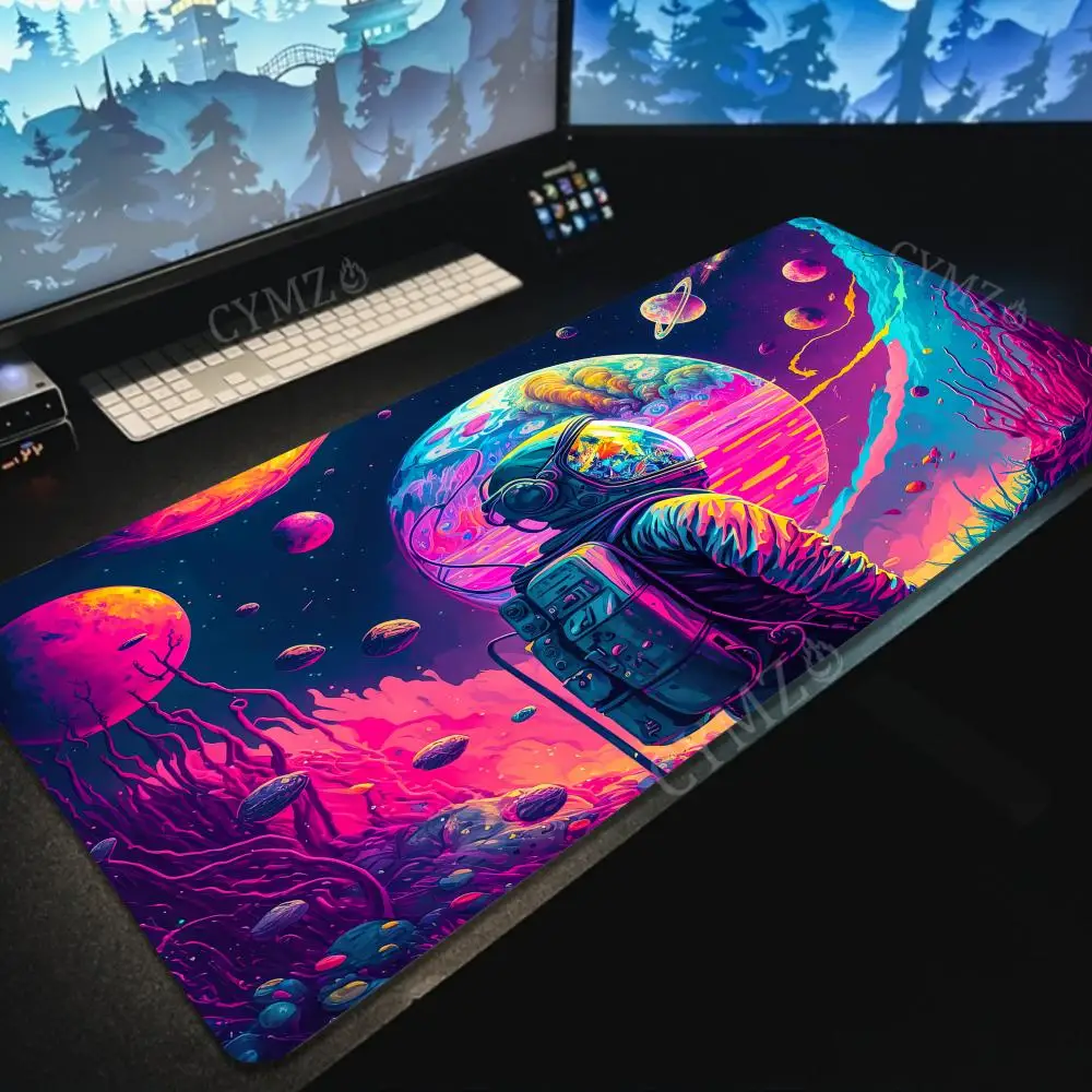 Artistic Colorful Astronaut Design large Mouse Pad Desk Mat Non-Slip Gaming mats pc accessories keyboard mousepad Office carpet
