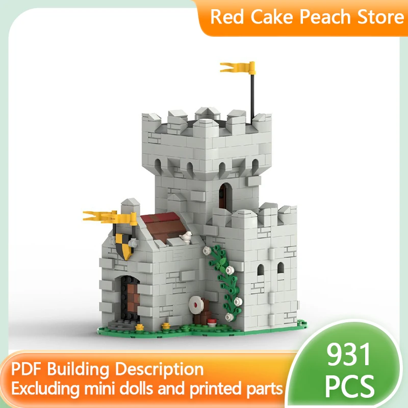 Medieval Castle Model MOC Building Bricks Castles Tower Keep Modular Technology Gifts Holiday Assemble Children Toys Suit