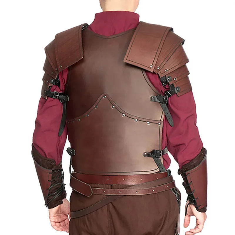 Nouveau Costume de guerrier de la Renaissance médiévale Vintage, armure en cuir, accessoires de Cosplay de fête