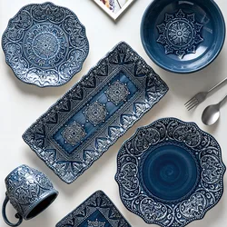 European Style Plates Creative Steak Plates Ceramic Plates Light Luxury High-end Tableware