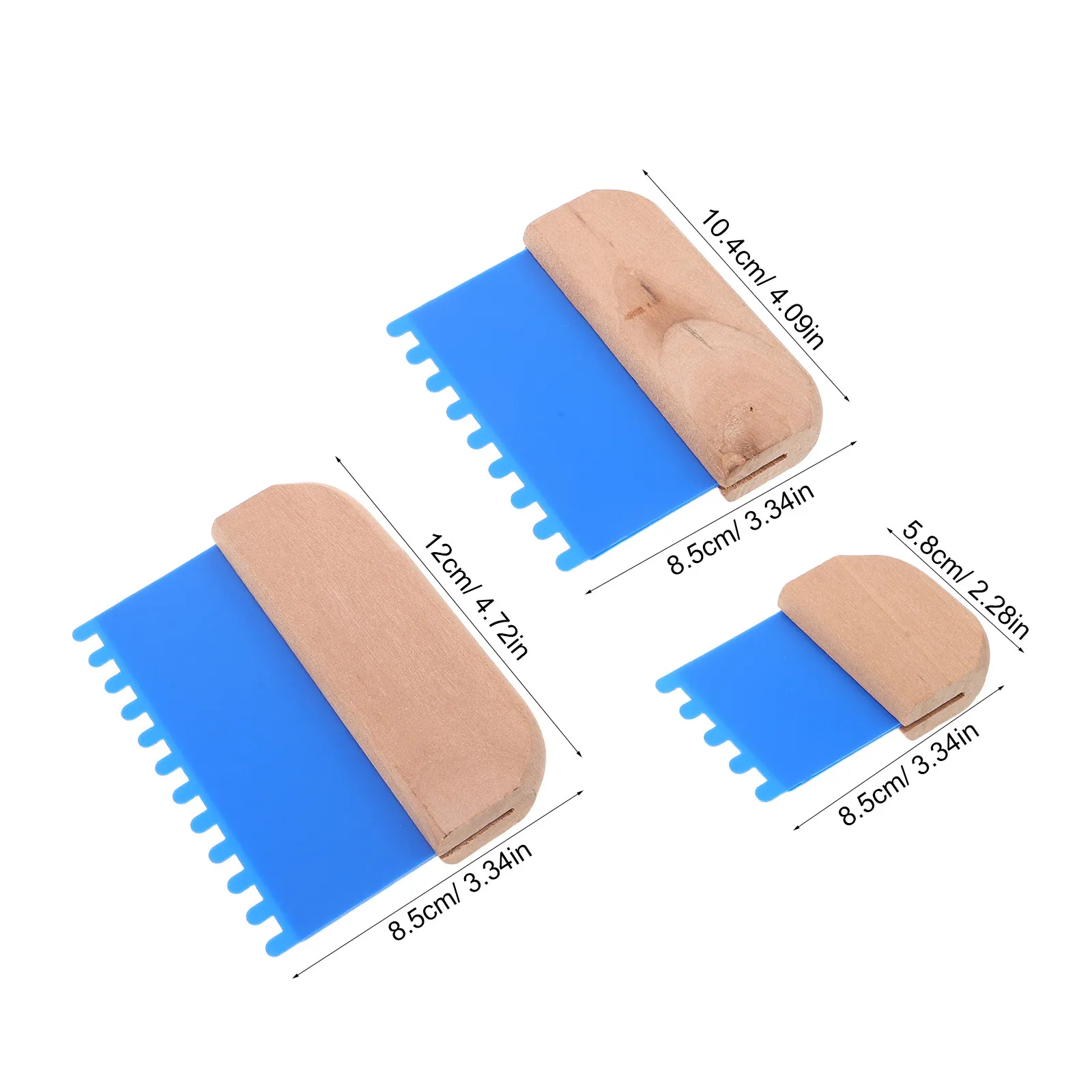 3Pcs Diatom Mud Texture Comb Brush Set 2Inch 4Inch 5Inch for Wall Art Abstract Painting Texture Tools Plaster Art Supplies