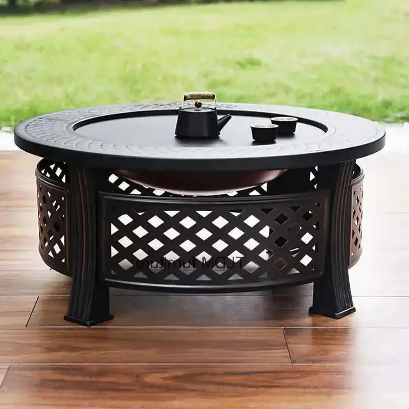 

Indoor Charcoal Brazier Grill Stand Home Villa Heating Fire Pits Outdoor Brazier Table Courtyard Barbecue Stove Camping Furnace