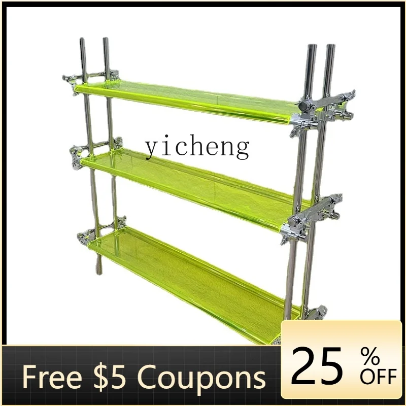 

ZZf Stainless Steel Zhongdao Display Floor-Standing Acrylic Shelf Industrial Wind Scaffold