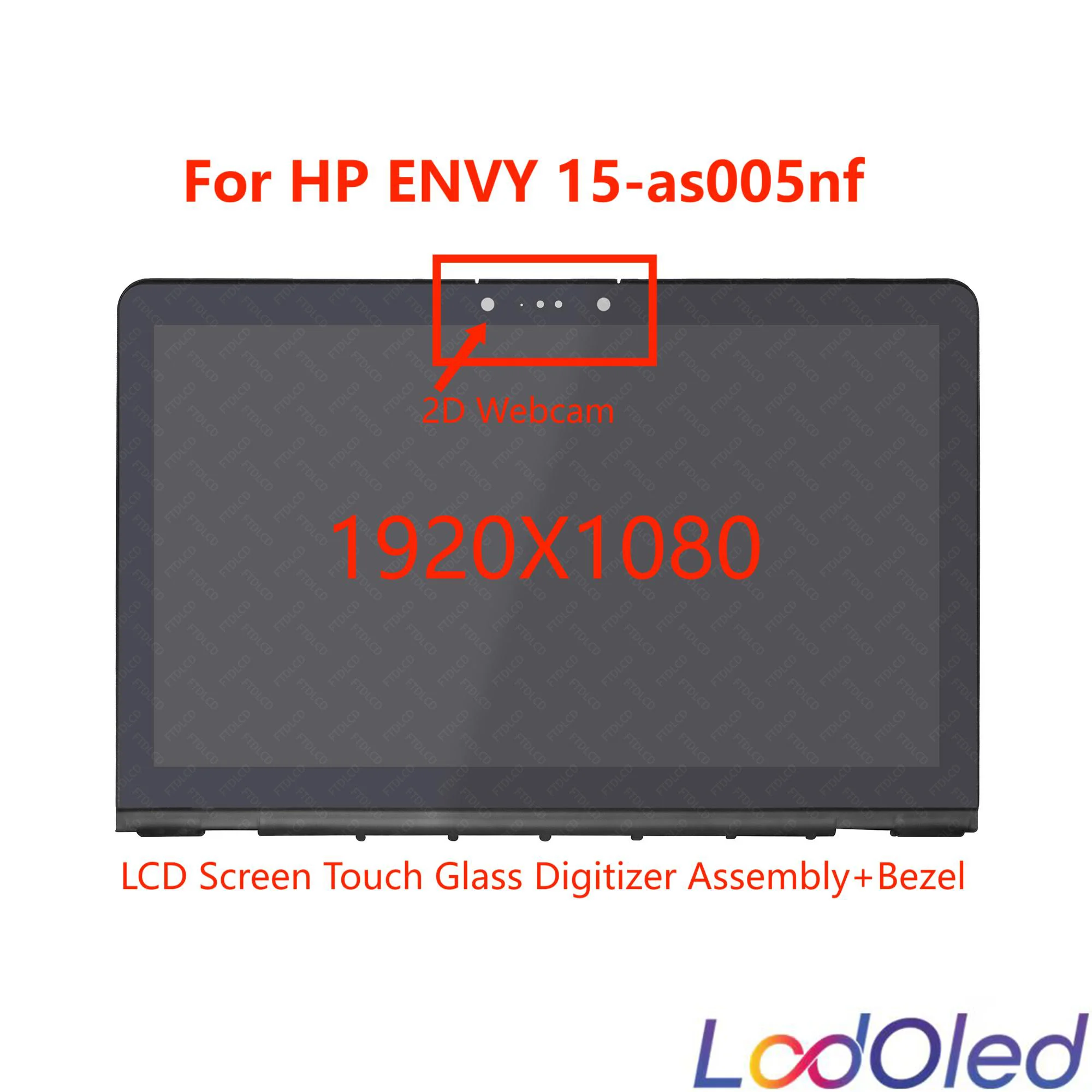 Imagem -03 - Tela Lcd Completa para hp Envy Fhd Uhd Touch Glass Montagem Digitalizador Moldura 30 Pinos 40 Pinos 60hz 15.6 15 6