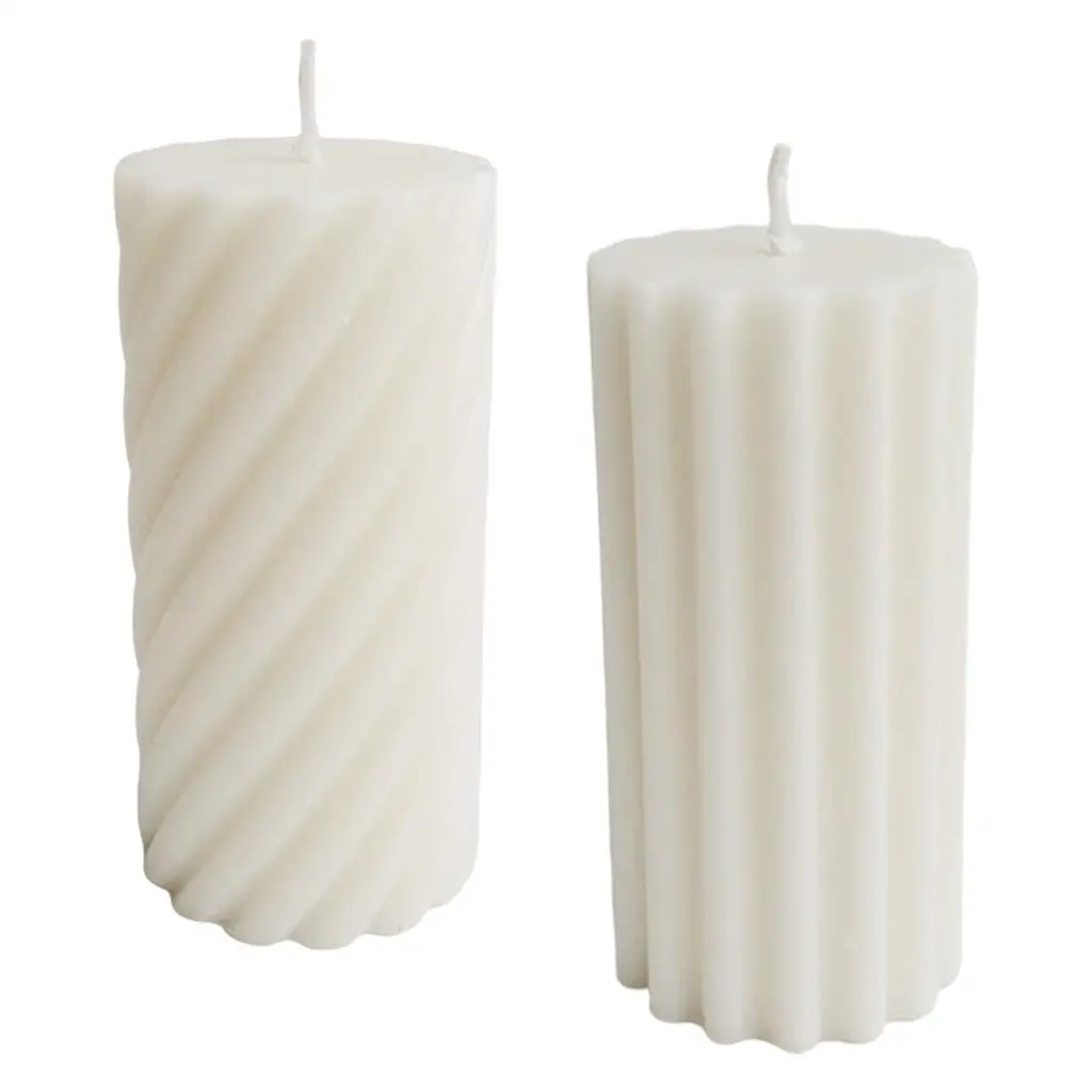 Paraffin White Candle Large Pillar Candle Decoration Aesthetic Artistic Events