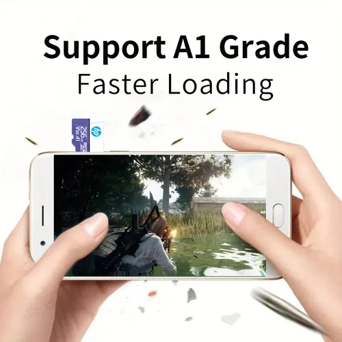 Imagen 2 del producto Tarjeta de memoria Original HP 64GB 128GB 256GB U3 4K tarjeta Micro SD SDXC UHS-I C10 A1 V30 TF Flash Microsd para altavoz HD Came