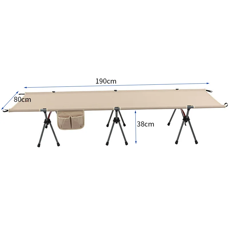 Hot Sale Outdoor Camping Bed Outdoor Aluminum Alloy Height Adjustable Sleeping Cot Hiking Travel Camp Lightweight Folding Cots