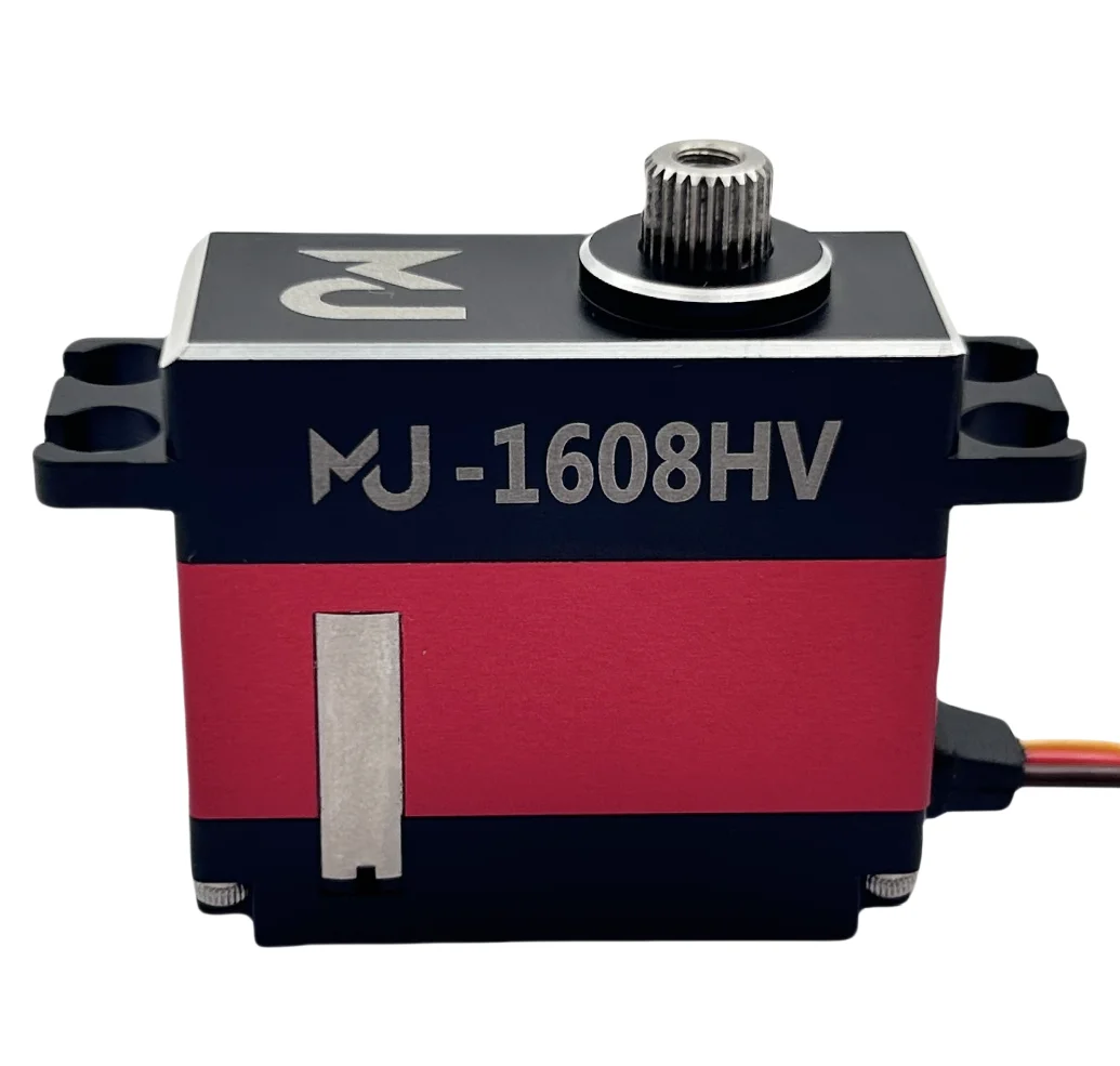 MJ-1608HV 8.4V 15kg-cm Servo numérique programmable de moteur sans noyau tout en métal pour avion RC et hélicoptère et voiture et bateau