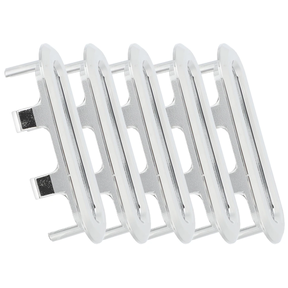 

5pcs Overflow Hole Cover Sink Drain Plugs Cap Rings Wash Basin Bathroom Supplies Oval Ceramic Sturdy Plastic Durable Smooth