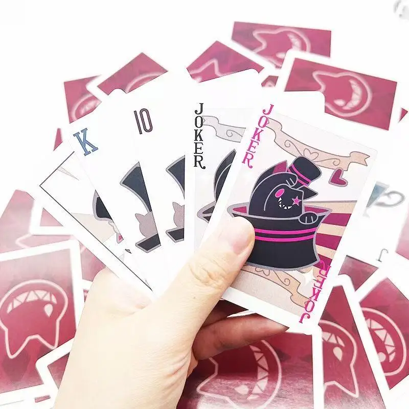 55pcs Genshin Impact Lyney Magic Poker Playing Cards Game Best Collection Game Men Women Cosplay Prop Accessories Fans Toys