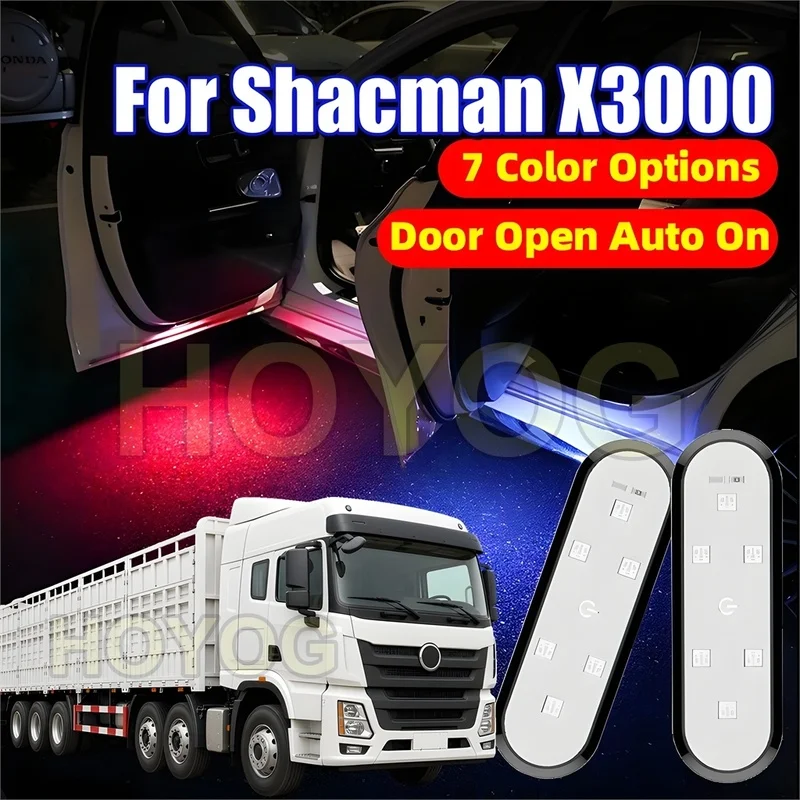 Fit for Shacman X3000 2012-2026 Wireless LED Car Door Warning Light for Door-Opening Alerts with a USB Rechargeable Battery
