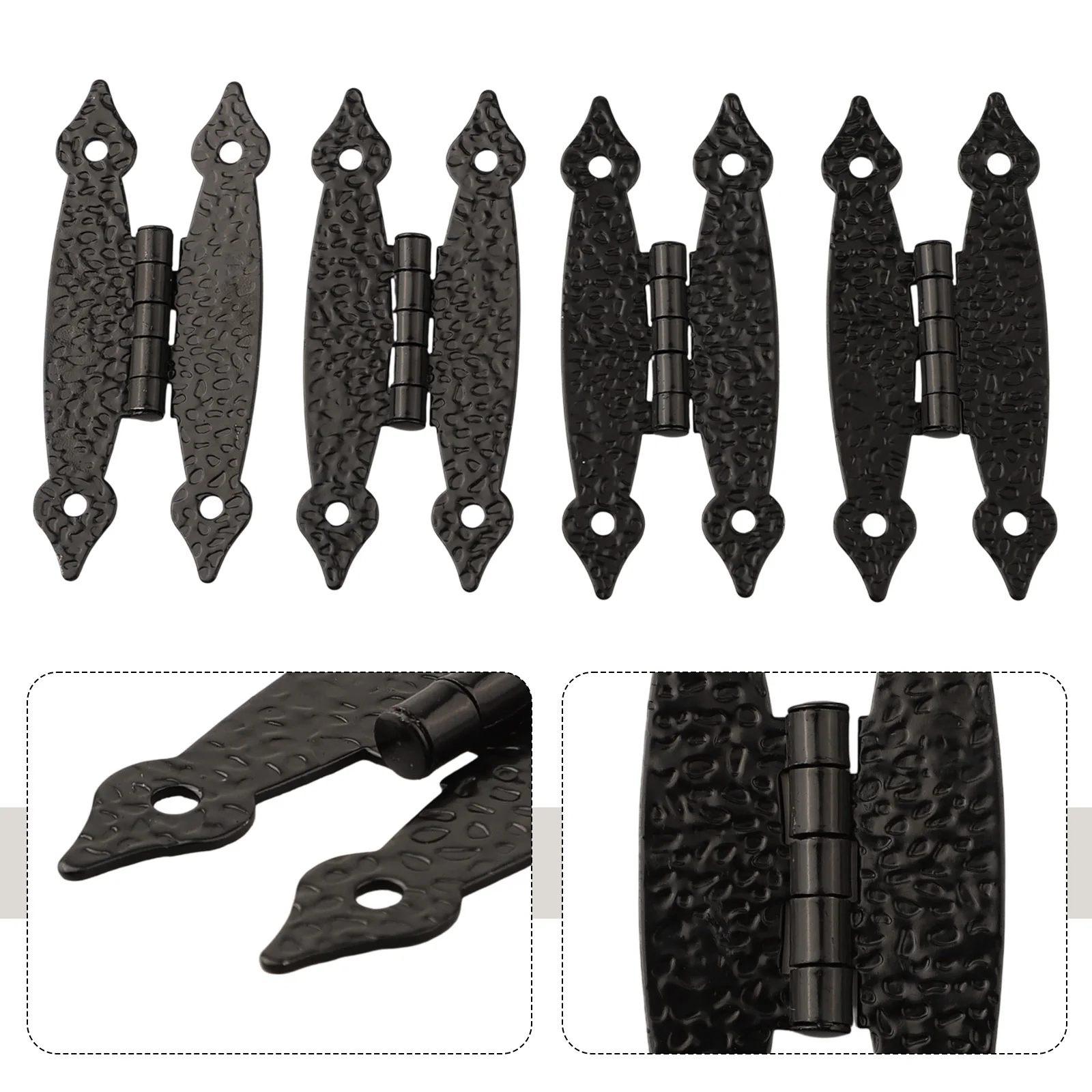 4 Pack 3 5 Inch H Shaped Iron Cabinet Hinges For Cabinet Doors Suitable For DIY Furniture Repair And Restoration