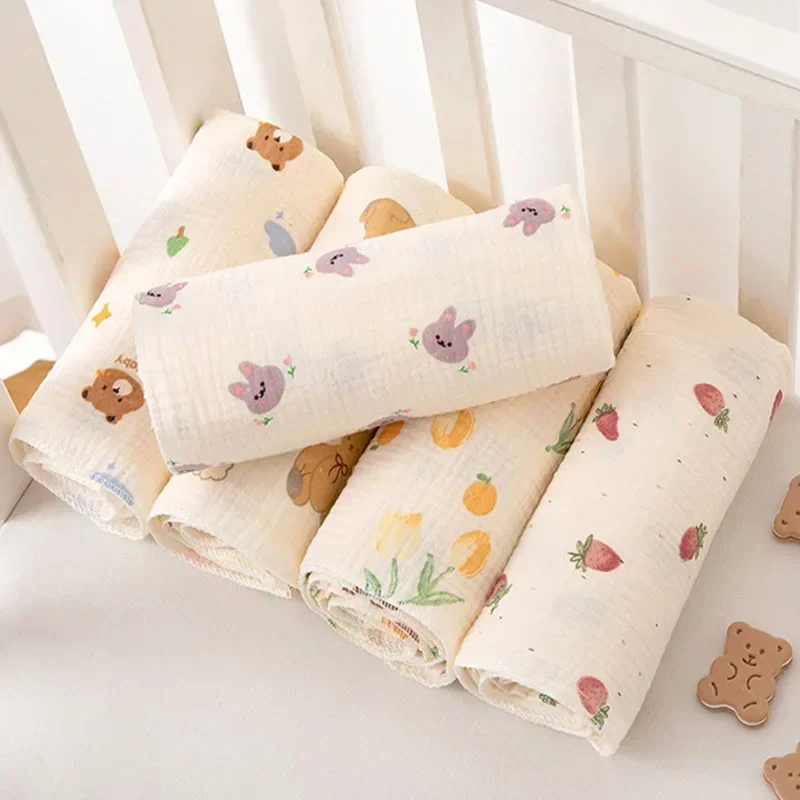 80x80 ซม.เด็กรับผ้าห่มสําหรับทารกแรกเกิดผ้าฝ้าย Muslin Swaddle ผ้าห่มผ้าปูที่นอนทารกผ้าเช็ดตัวเด็กรายการแม่เด็ก