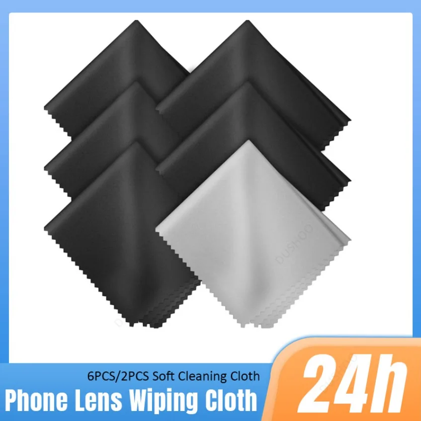 2/6PC 超微細繊維クリーニングクロス電話レンズ拭き布ストレッチフリーソフト効率的なクリーニングクロス写真撮影アクセサリー