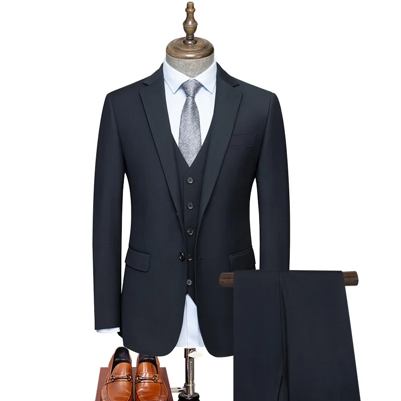 

4-A148 suit Civil Servant White-collar Senior Sense Business Wear Men's Suit navy blue Dress Same for Men and Women