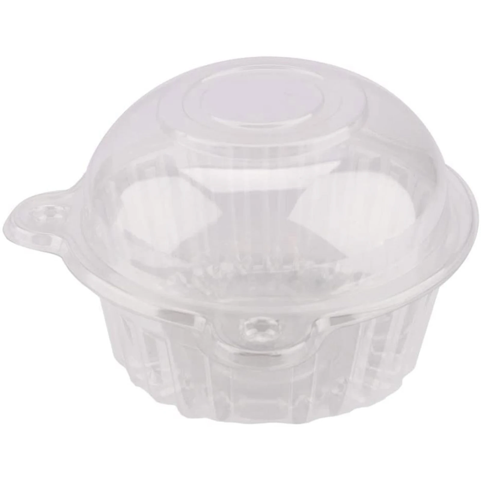 

400PCS Clear Plastic Single Cupcake Box Dome Holder Muffin Container for Party Bakery