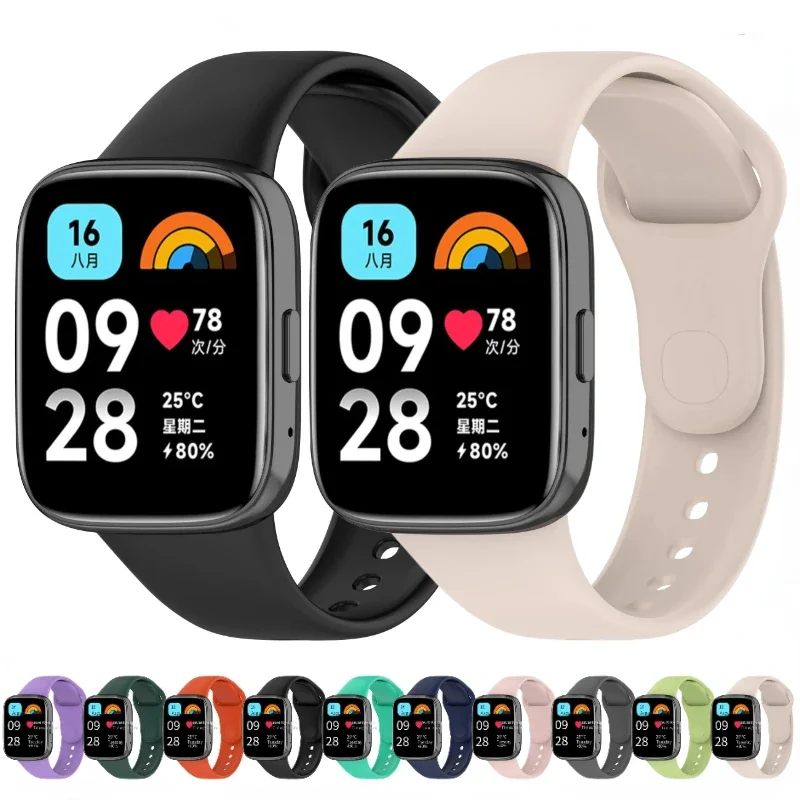 

Мягкий силиконовый ремешок для Xiaomi Redmi Watch 3, активный браслет-браслет для Redmi Watch 3 Lite/Redmi Watch 3, активная замена